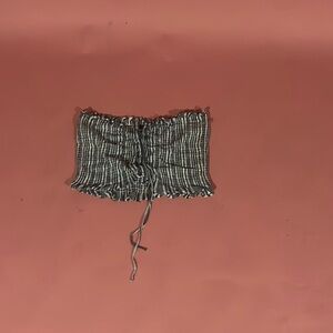 American Eagle, Women’s XXL, Blue and White Striped Crop Top